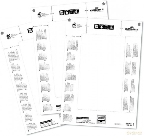 Durable: Dp Einsteckschild 61x210 20St.
