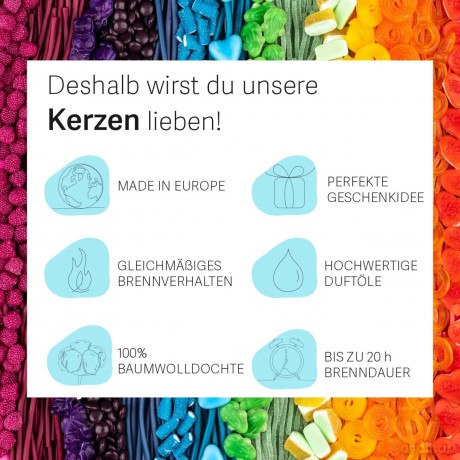 Duftkerze im Geschenkkarton Haribo Melon
