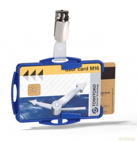 Durable: DURABLE Ausweishalter fźr 2 Karten blau