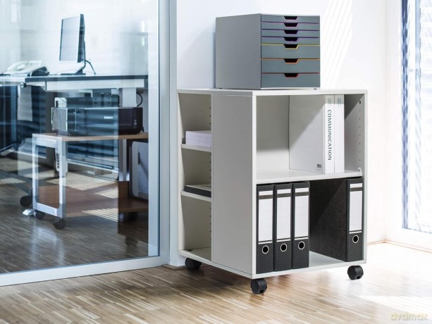 Durable: DURABLE Bźrowagen grau 3 Ebenen 52,8 x 5