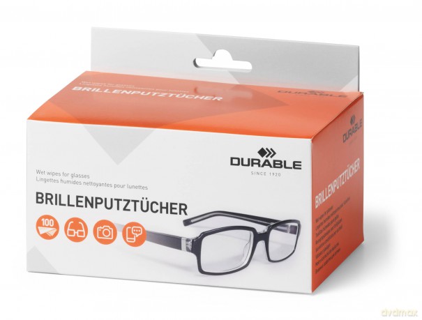 DURABLE Brillenputztźcher feucht 100 Stź