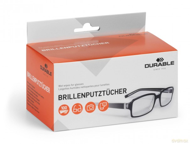 DURABLE Brillenputztźcher feucht 100 Stź