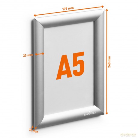 Durable: DURABLE Klapprahmen silber 17,9 x 24,0