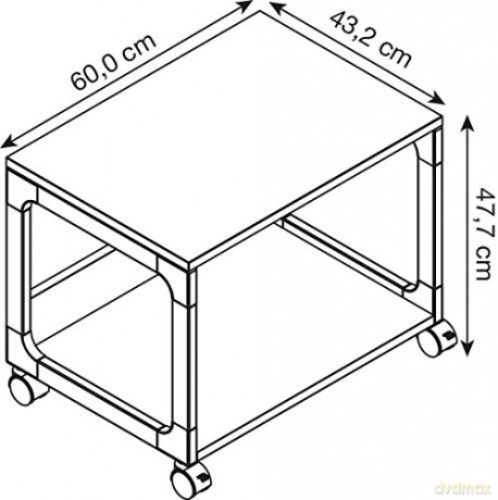 Durable: DURABLE Multi Trolley 48 Bźrowagen grau
