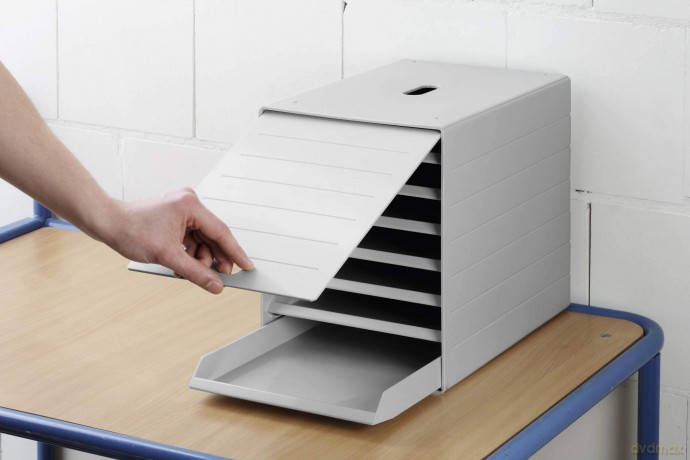 DURABLE Schubladenbox grau