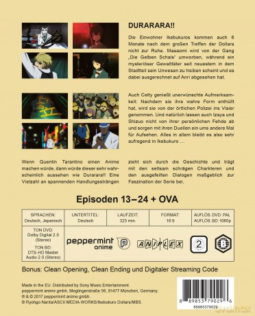 Durarara!! (Vol.2) Ep 13-24 [4DVD]