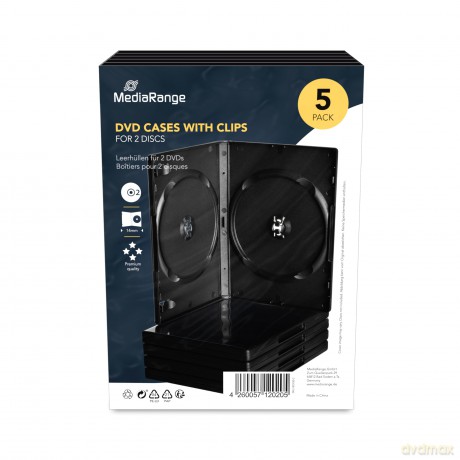 DVD-Hźlle schwarz 2 DVD 5er Pk