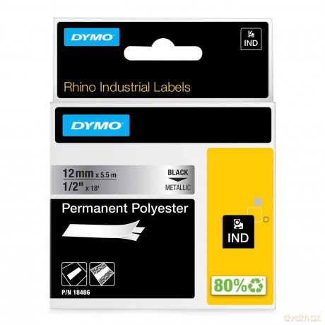 DYMO Band 18486 schw/Metallisi