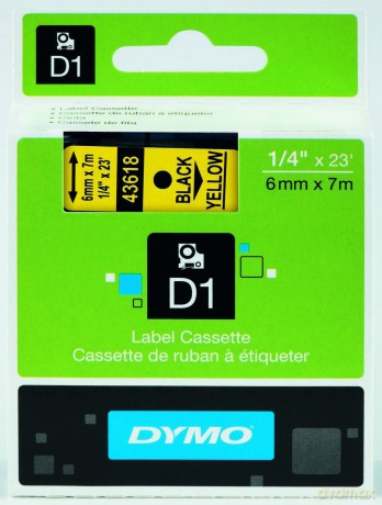 Dymo: DYMO Band D1 43618 schw/gelb