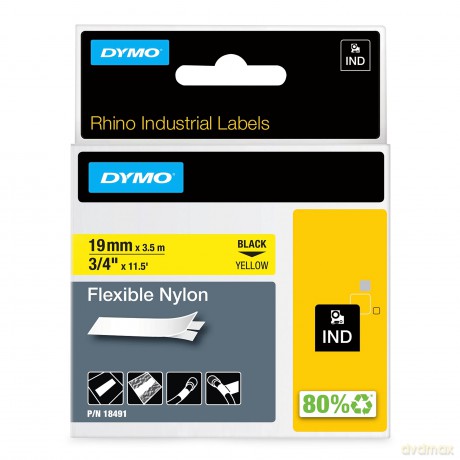 DYMO Nylonb.18491 schw/gelb