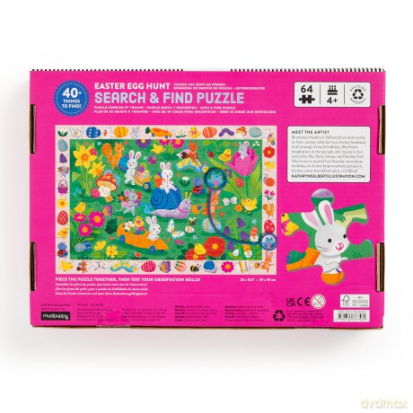 Easter Egg Hunt 64 Piece Search Find Puzzle [KSIĄŻKA]