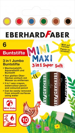 Eberhard Faber: EBERHARD FABER Jumbo MiniMaxi 3in1 Bunts