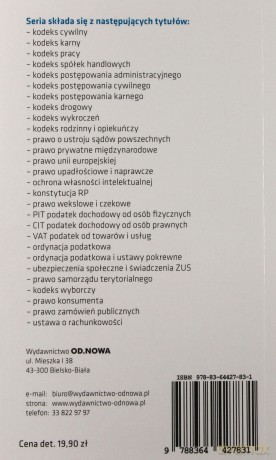 Ordynacja Podatkowa Kodeks Karny Skarbowy Ustawa O Kontroli Skarbowej I Ustawy Pokrewne - Anna Prus [KSIĄŻKA]