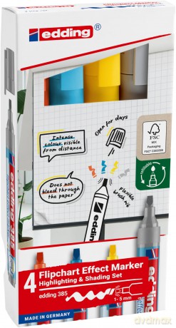 Edding: edding 385 Flipchart-Marker farbsortiert