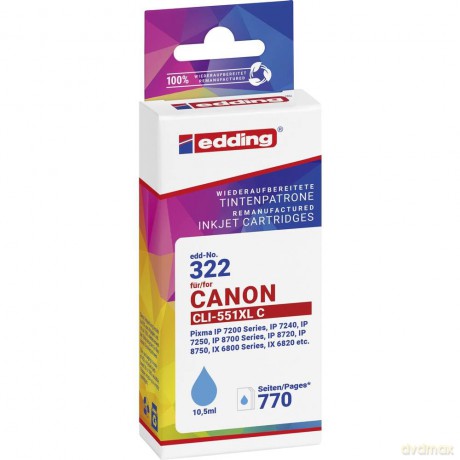 Edding: edding EDD-322 cyan Druckerpatrone komp