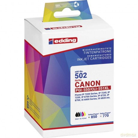 Edding: edding EDD-502 schwarz, cyan, magenta,
