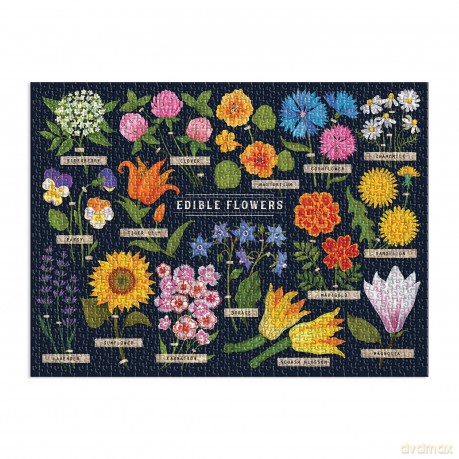 Edible Flowers 1000 Piece Puzzle [KSIĄŻKA]