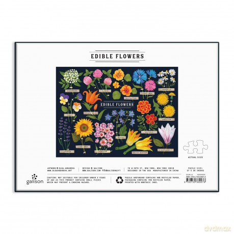 Edible Flowers 1000 Piece Puzzle [KSIĄŻKA]