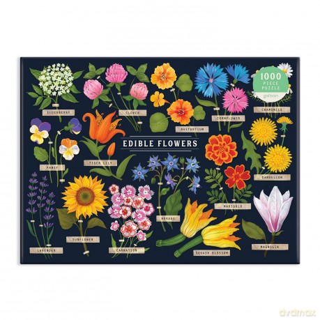 Edible Flowers 1000 Piece Puzzle [KSIĄŻKA]