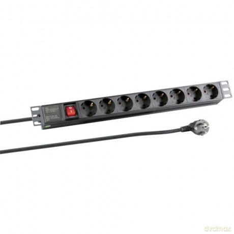 EFB 19" 1HE Steckdosenleiste 8xCEE 7/3 m