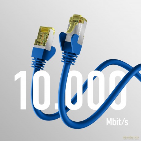 EFB CAT6a BLAU 1m Patchkabel S/FTP PIMF