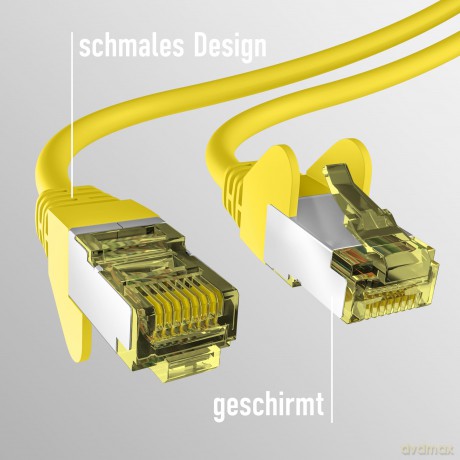 EFB CAT6a GELB 15m Patchkabel S/FTP PIMF