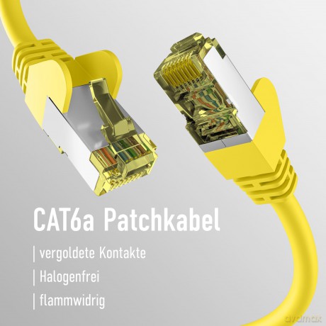 EFB CAT6a GELB 5m Patchkabel S/FTP PIMF