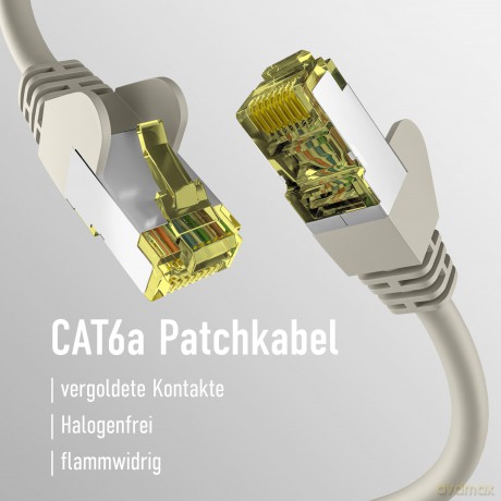 EFB CAT6a GRAU 20m Patchkabel S/FTP PIMF