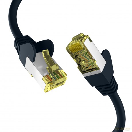 EFB CAT6a SCHWARZ 1m Patchkabel S/FTP PI