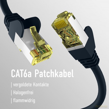 EFB CAT6a SCHWARZ 1m Patchkabel S/FTP PI