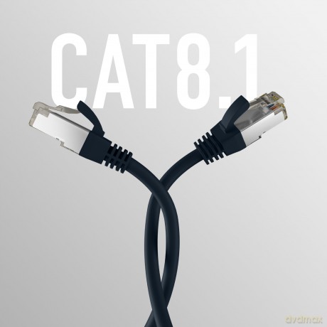 EFB CAT8.1 SCHWARZ 2m RJ45 PATCHKABEL S/