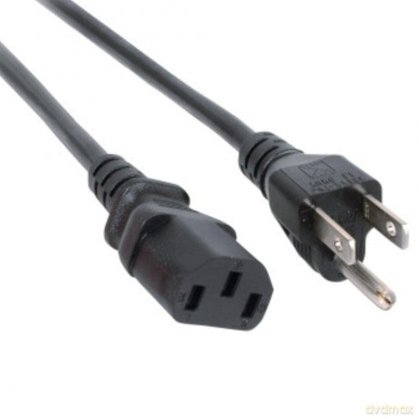 EFB Netzkabel USA/NEMA 5-15P-C13 180°,sw