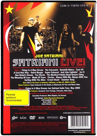 Joe Satriani: Satriani Live! [2DVD]