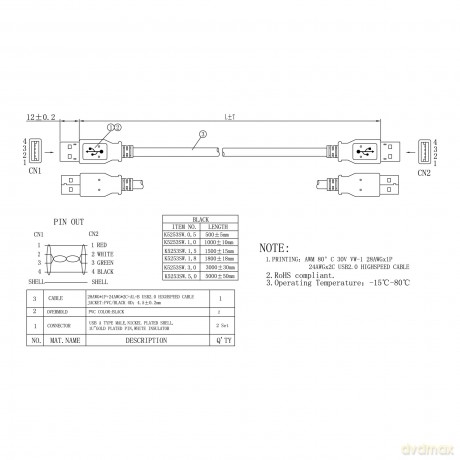EFB USB2.0 Anschlusskabel A-A,St.-St.,5m