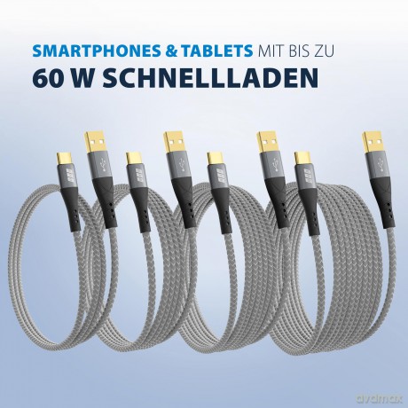 EFB USB-A auf USB-C Kabelset 60W QC 3A 0