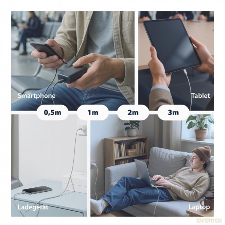 EFB USB-C Kabel 100W PD 3.0 5A E-Marker