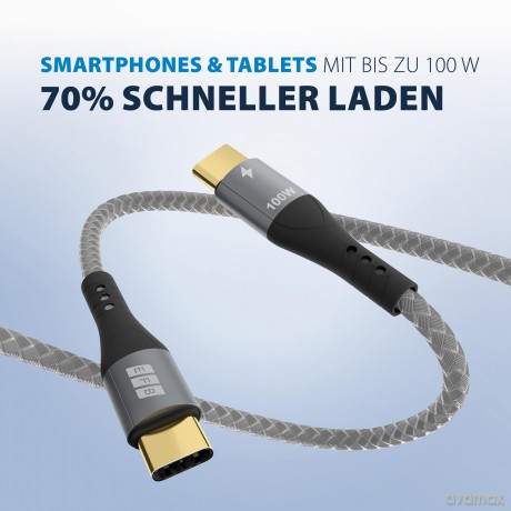 EFB USB-C Kabel 100W PD 3.0 5A E-Marker
