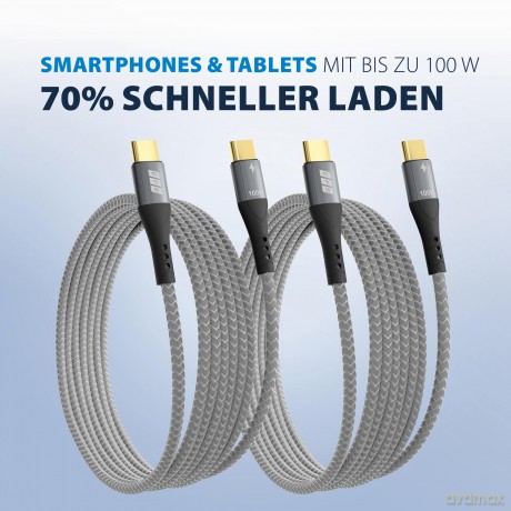 EFB USB-C Kabelset 100W PD 3.0 5A E-Mark