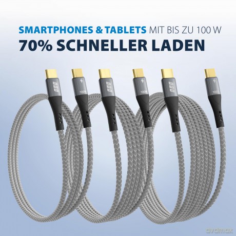 EFB USB-C Kabelset 100W PD 3.0 5A E-Mark