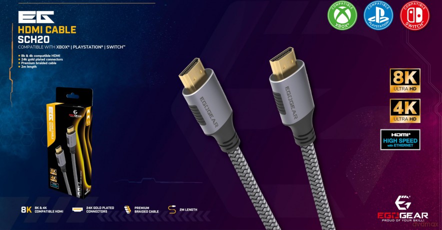 EgoGear HDMI Kabel 2m grauschwarz UNI SC