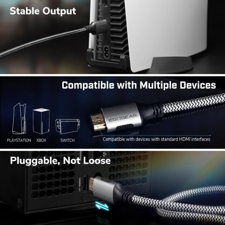 EgoGear HDMI Kabel 2m grauschwarz UNI SC