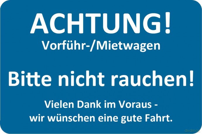 Eichner: EICHNER Aufkleber ACHTUNG! Vorfźhr-/Miet
