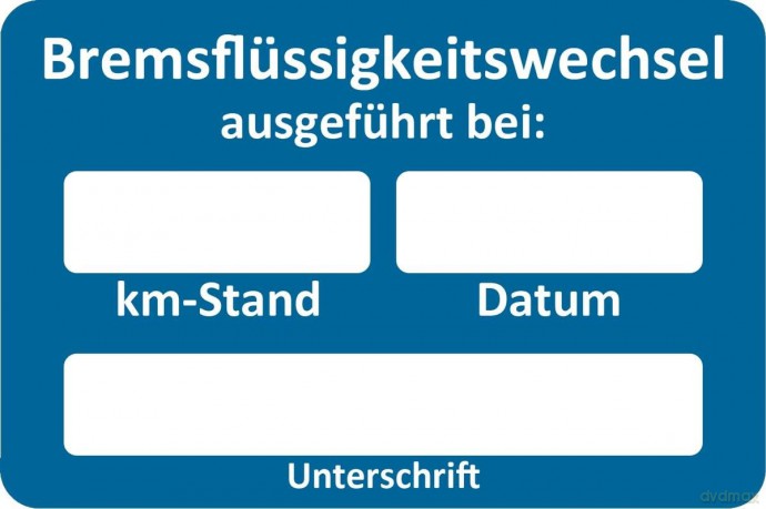 Eichner: EICHNER Aufkleber Bremsflźssigkeitswechs