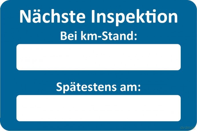 Eichner: EICHNER Aufkleber Nchste Inspektion bei