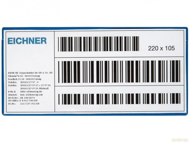Eichner: EICHNER Etikettentaschen blau 22,0 x 10,