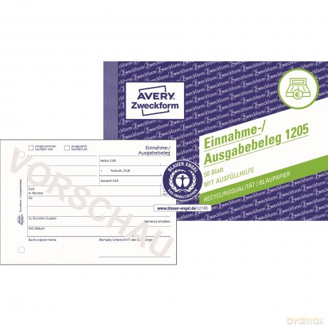 Einnahme/Ausg.Beleg A6 Rc 50Bl