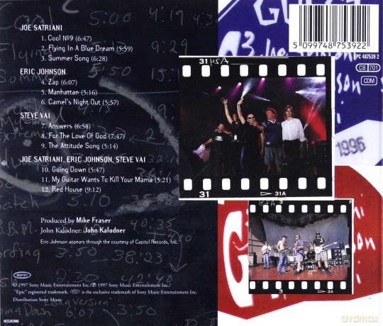 Joe Satriani: G3 Live In Concert (Eric Johnson, Steve Vai) [CD]