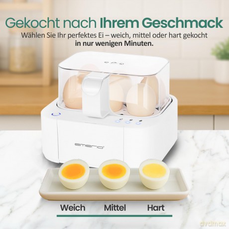 Emerio Eierkocher,6 Eier,Licht-/Deutsche