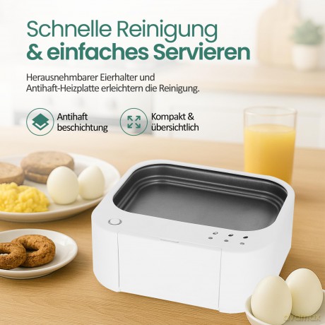 Emerio Eierkocher,6 Eier,Licht-/Deutsche
