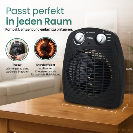 Emerio Heizlźfter 2000 Watt 2 Heizstufen